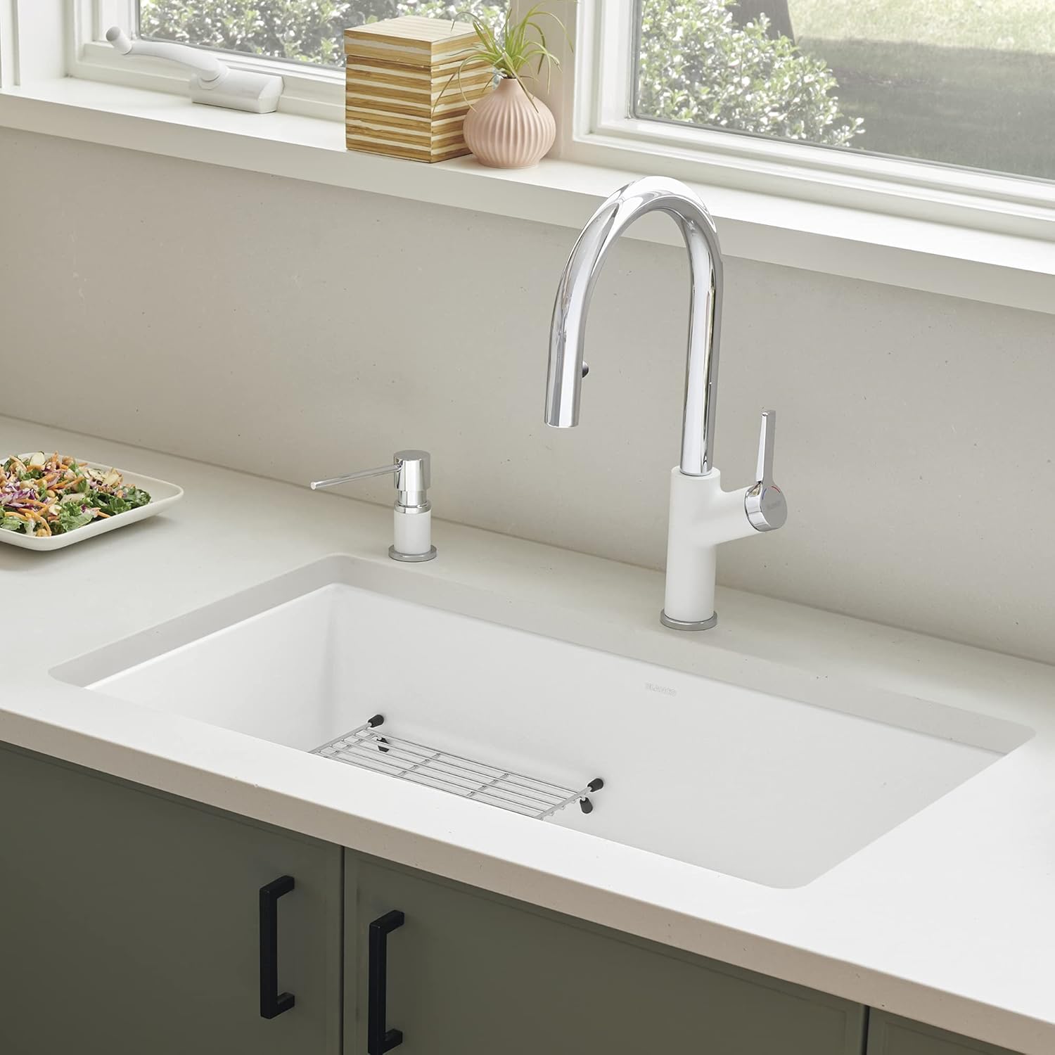 Blanco 442533 Precis Single Bowl-White 30in Kitchen Sink