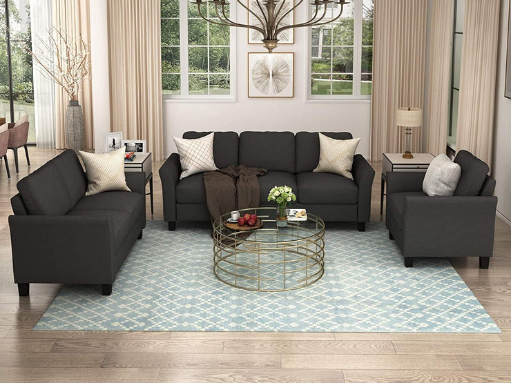 Gaopan 3 Piece Polyester Blend Sectional Sofa Living Room Set