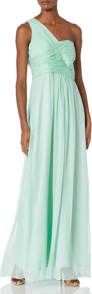 Minuet Womens One Shoulder Straight Maxi Gown, Size Small