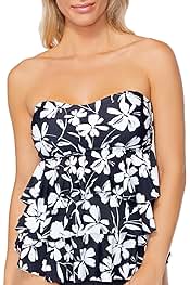 Island Escape Womens Tiered Tankini Top