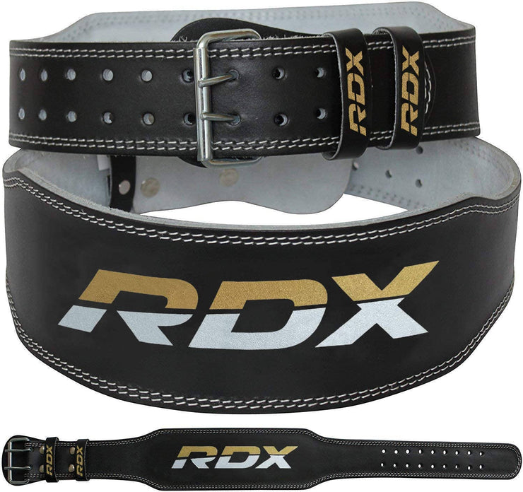 RDX Weight Lifting Adjustable Leather Belt with 4-in Padded Lumbar Support