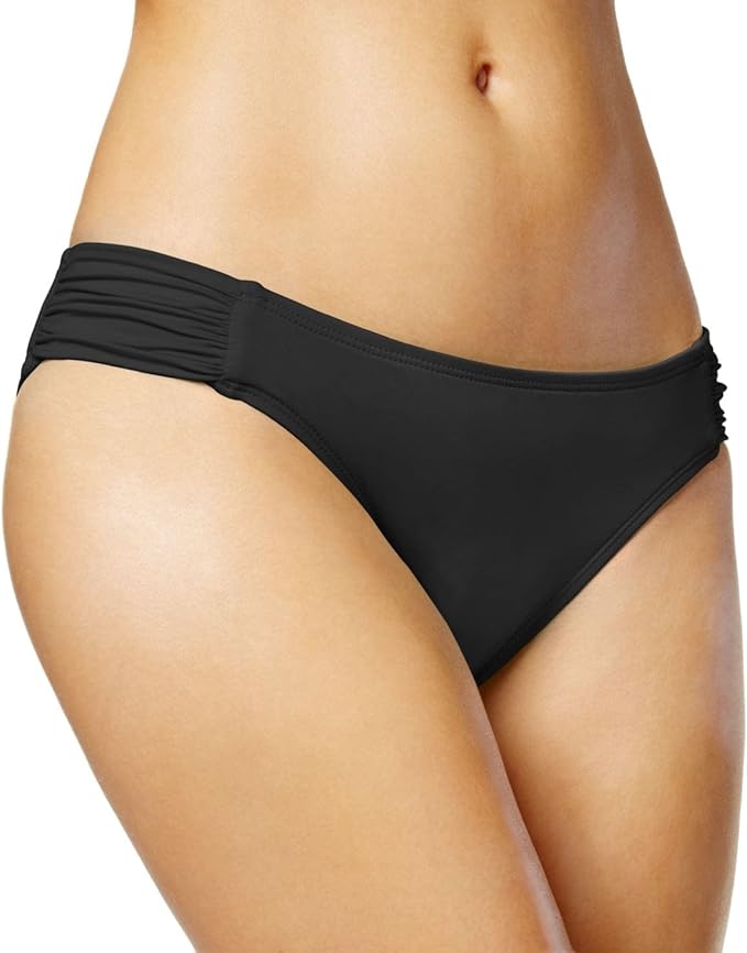 Bar III Tab-Side Hipster Bikini Bottoms Black Size XL