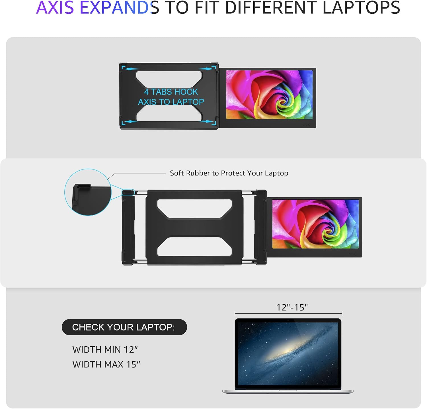 CIDETTY New 12 Portable Monitor for Laptop, Full HD IPS 1080P Display Extender