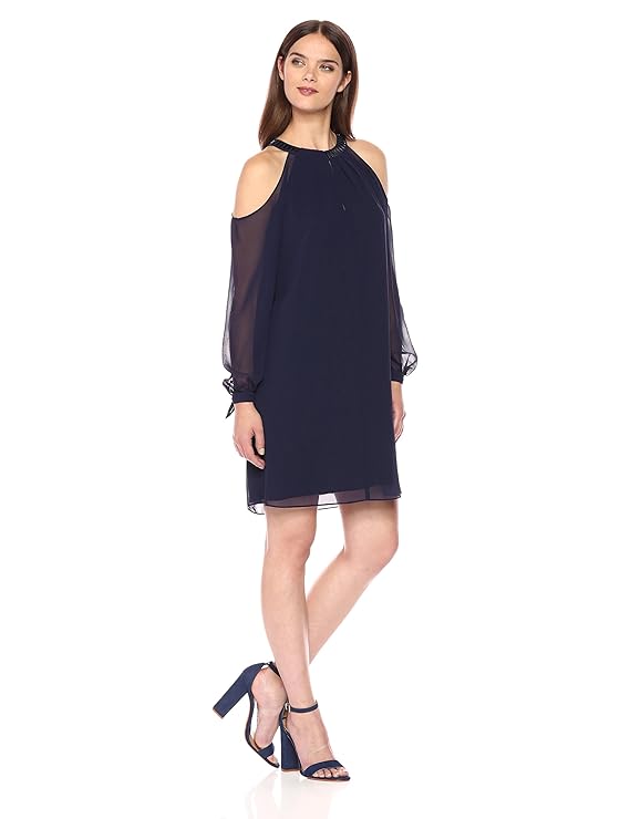 Nic+zoe Women’s Floating in Dress Twilight, Navy, Size 10