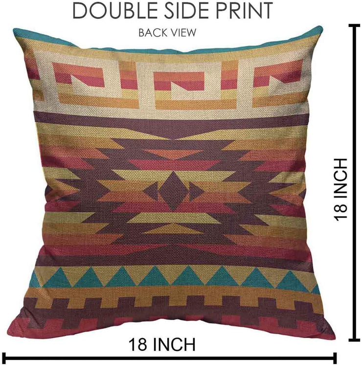 Throw Pillow Cover Native American Square Pillowcase, 18x18