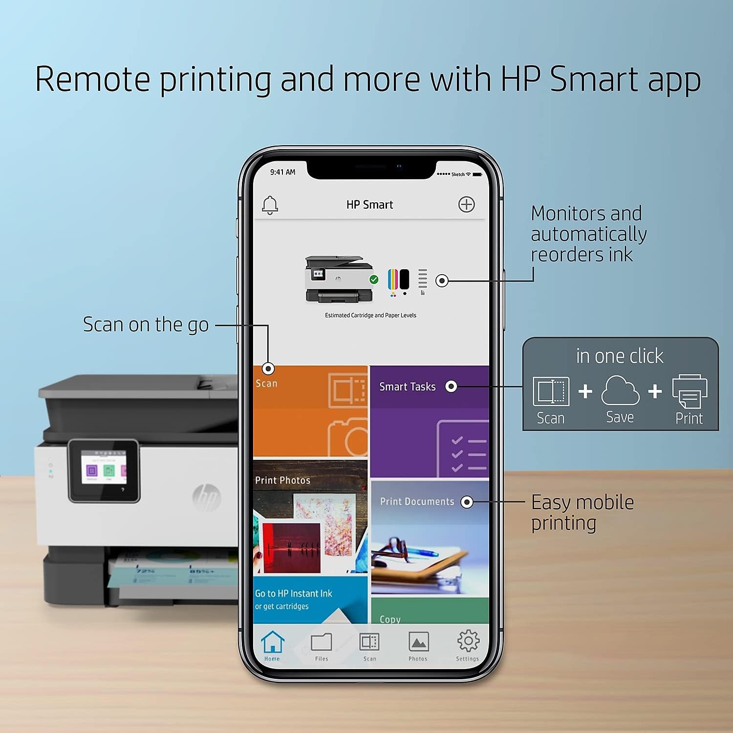 HP OfficeJet Pro 9015 All-in-One Wireless Color Printer (MRef, no Print Head)