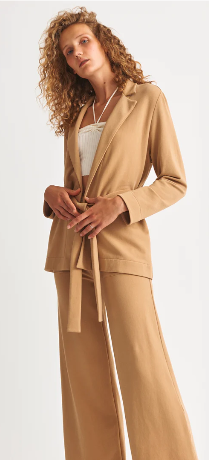 Skin Elenora Belted Knit Blazer