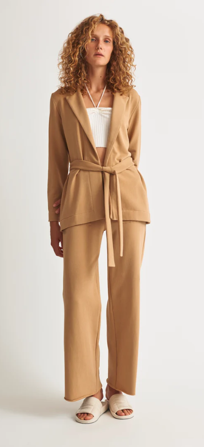 Skin Elenora Belted Knit Blazer