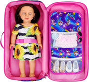 Ecore Fun Doll Travel Carrier Unicorn Doll Storage Suitcase Great Fit for 18 Inc