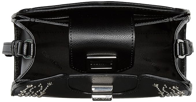 Calvin Klein Clementine Mercury Leather and Celestial Stud Embellished Crossbody