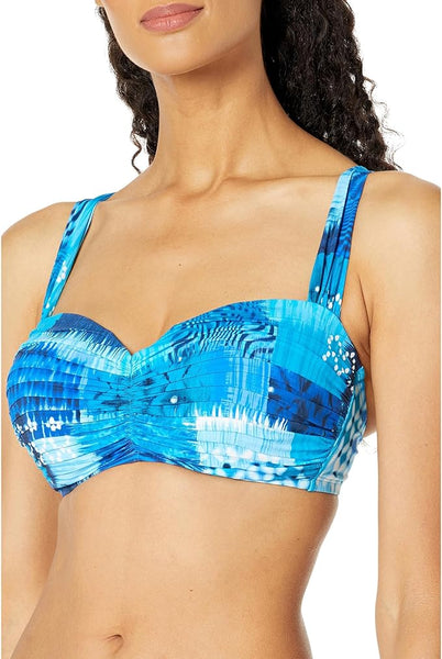 Bleu Rod Beattie Too Hot to Handle Shirred Bandeau Top, Size 36D