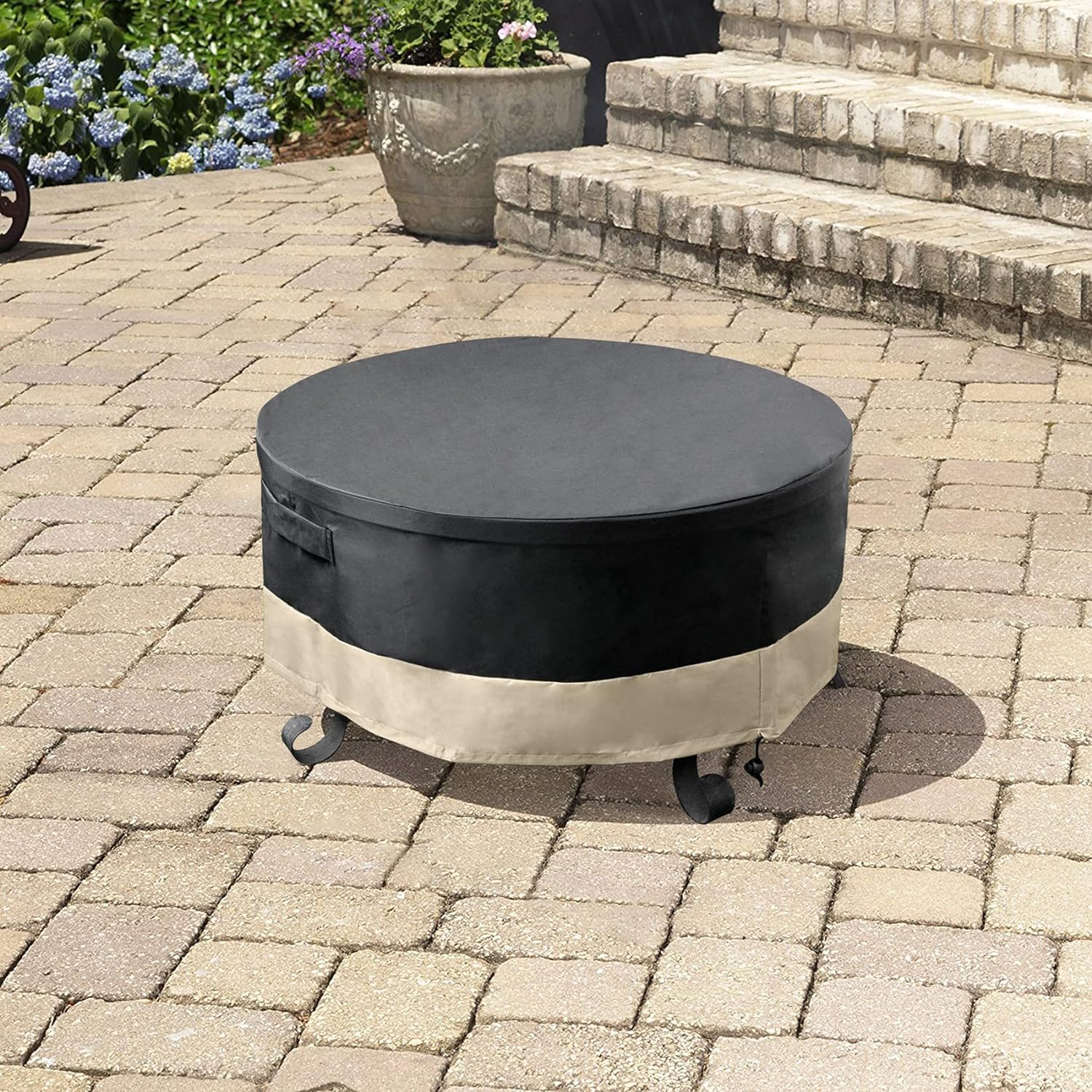 Stanbroil 60 Inch Round Fire Pit Cover, Full Coverage Fire Pit Table Cover, Pati