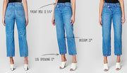 Blanknyc High Rise Ankle Wide Leg Jeans in Toned Down
