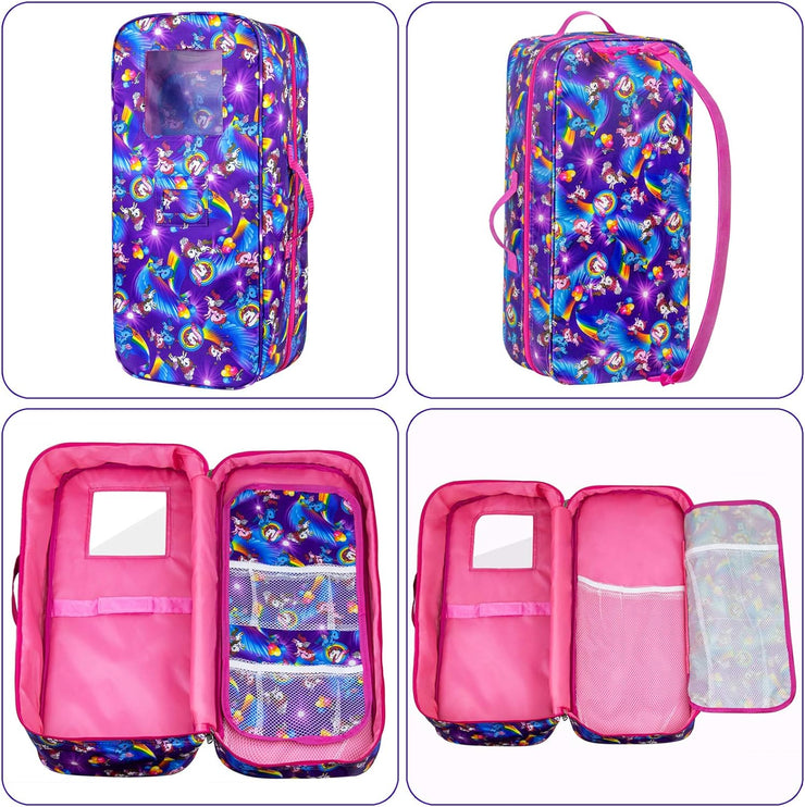Ecore Fun Doll Travel Carrier Unicorn Doll Storage Suitcase Great Fit for 18 Inc