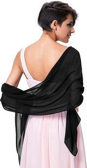 Kate Kasin Soft Chiffon Pashmina Scarf Shawls and Wraps for Formal Evening Party
