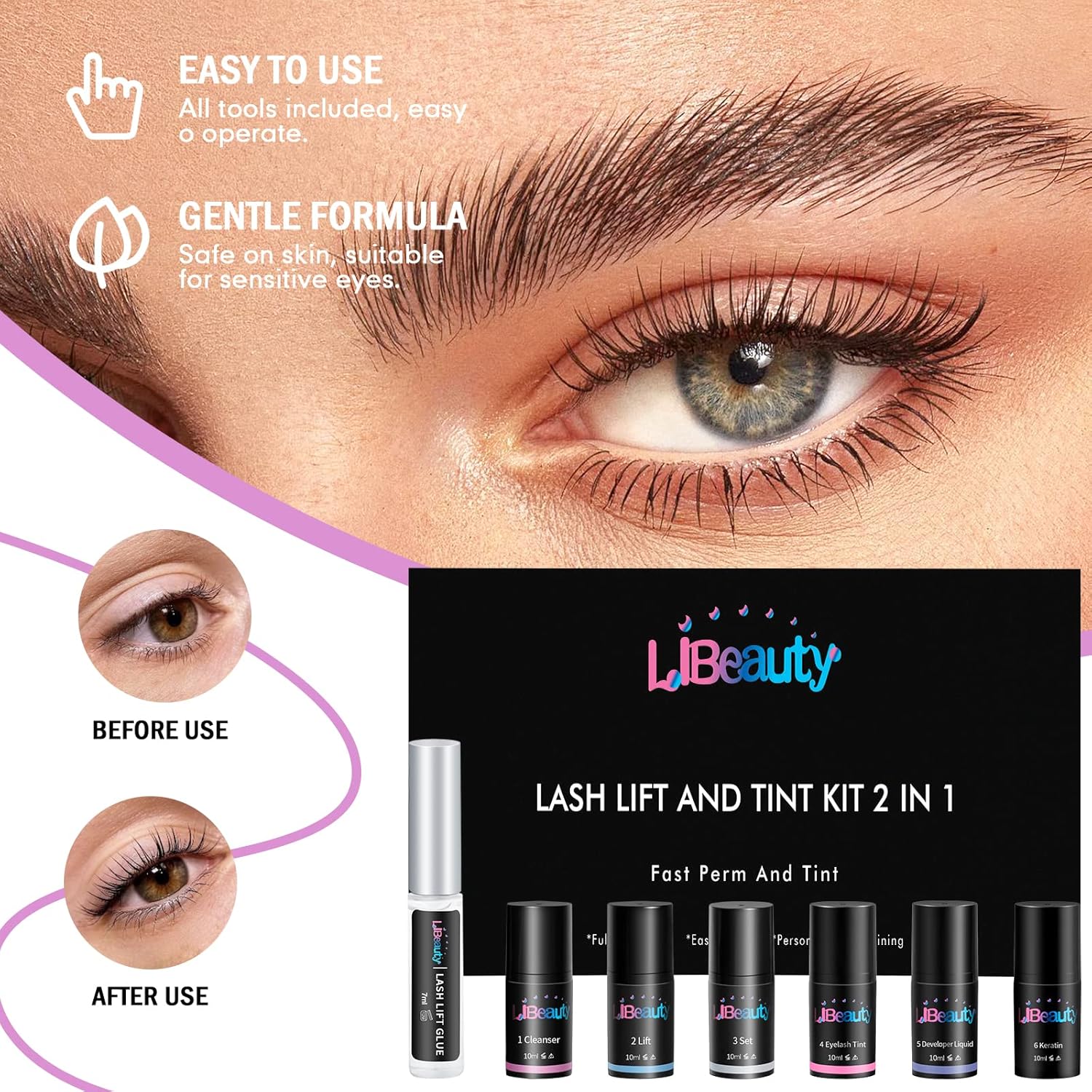 Libeauty Eyelash Lift and Color Kit Brow Lamination Kit