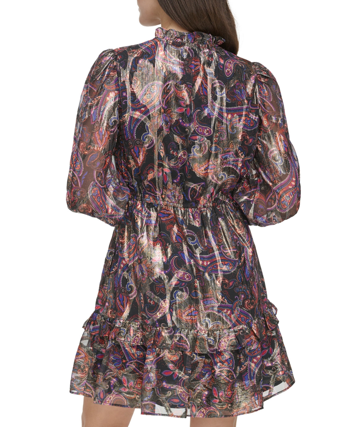 Vince Camuto Womens Paisley-Print Fit and Flare Dress , Size 14