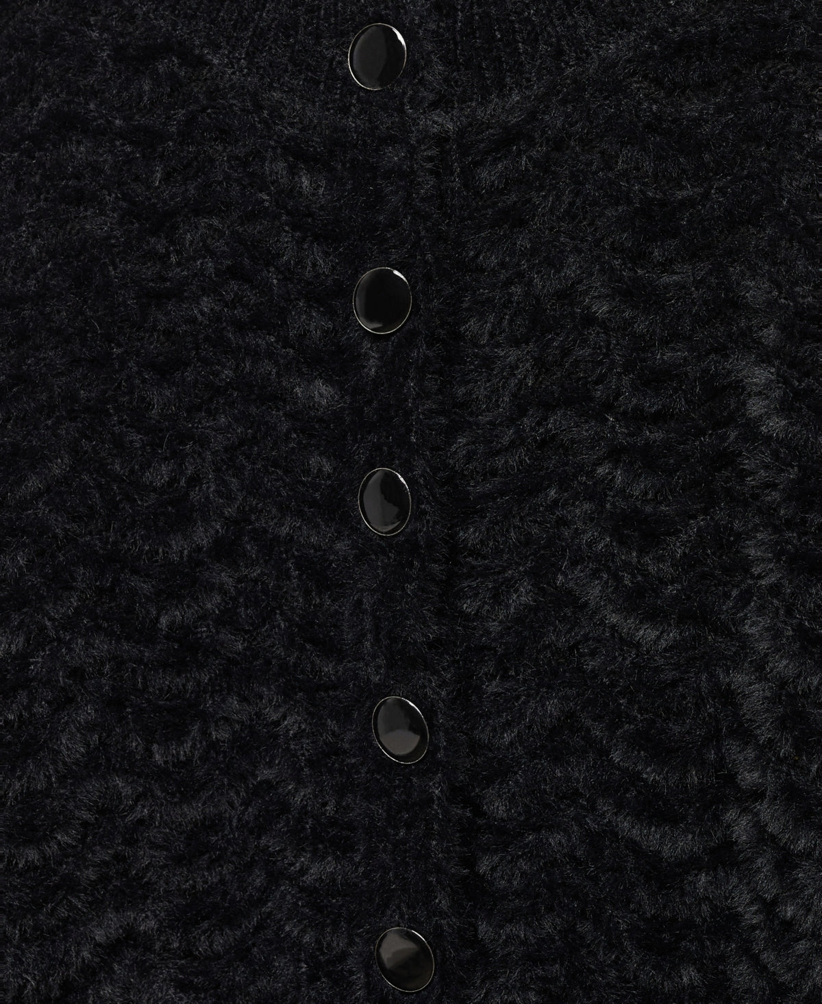 Mango Womens Faux Fur Knit Cardigan - Black, Size Small