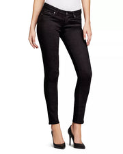 Paige Transcend Verdugo Skyline Mid Rise Skinny Jeans in Black Shadow, Size 24