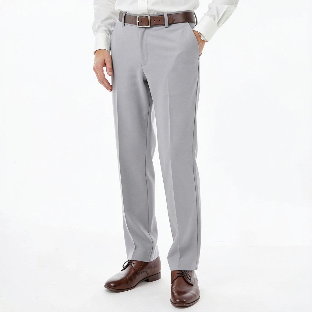 Michael Kors Solid Dress Pants, Light Gray, Size 37W