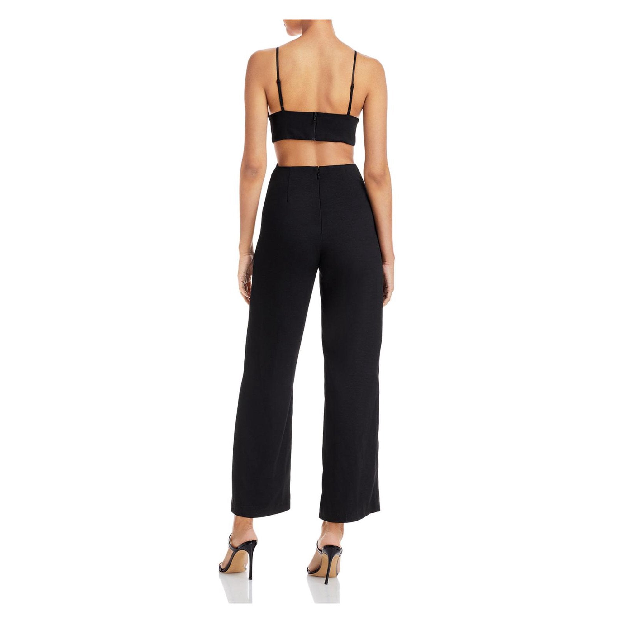 Bardot Womens Cut-Out Wide Leg Jumpsuit