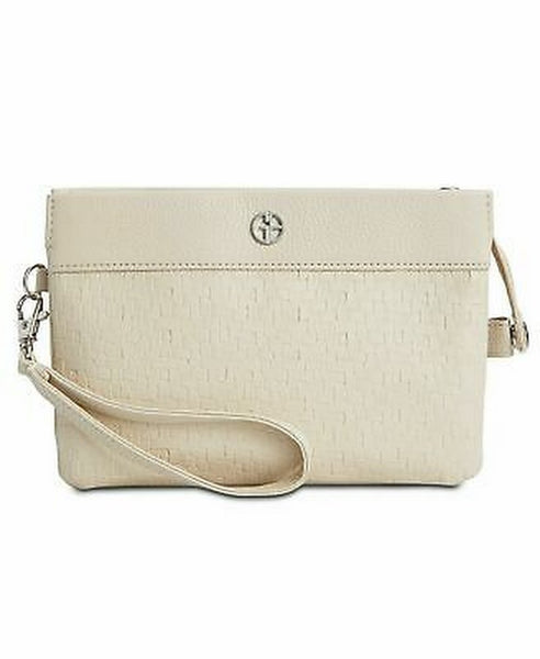 Giani Bernini Softy Weave Convertible Wristlet, - Ivory/Silver