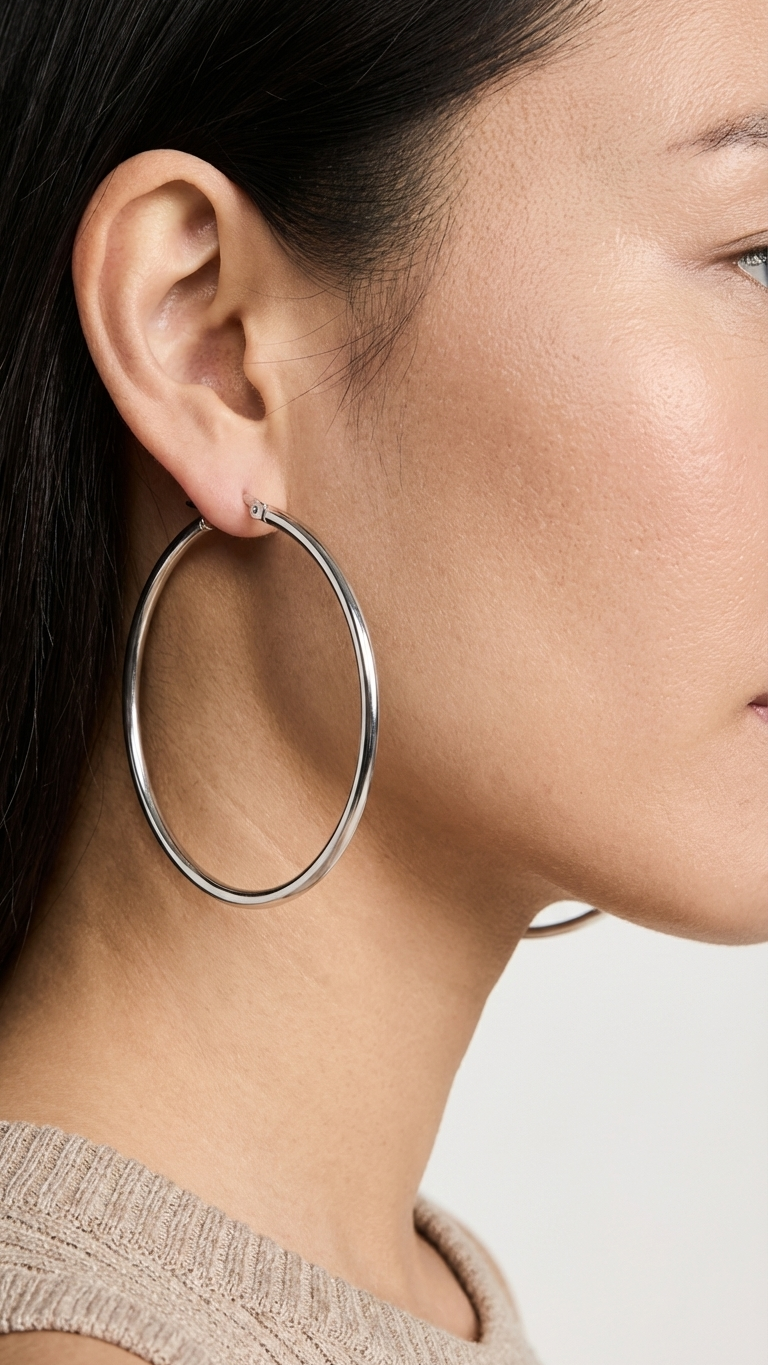 Giani Bernini Large Sterling Silver Hoop Earrings, 1.75 - Silver