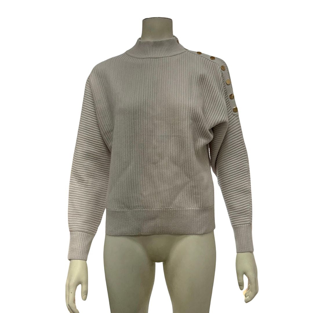 T Tahari Long Sleeve Mock Neck Sweater, Size Small