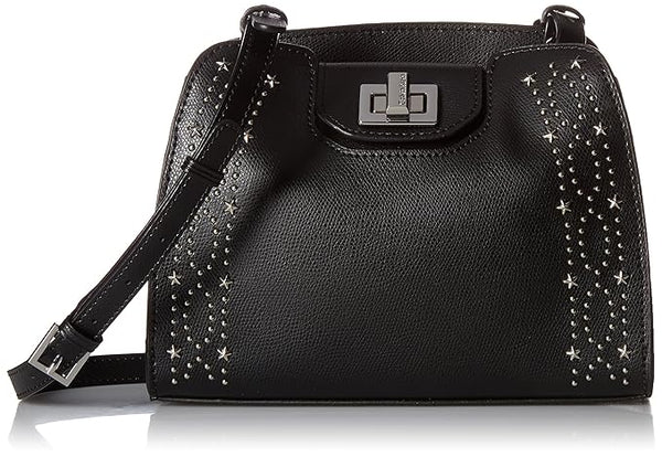 Calvin Klein Clementine Mercury Leather and Celestial Stud Embellished Crossbody