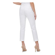 Tommy Hilfiger Womens Cropped Mid-Rise Khaki Pants, Size 8