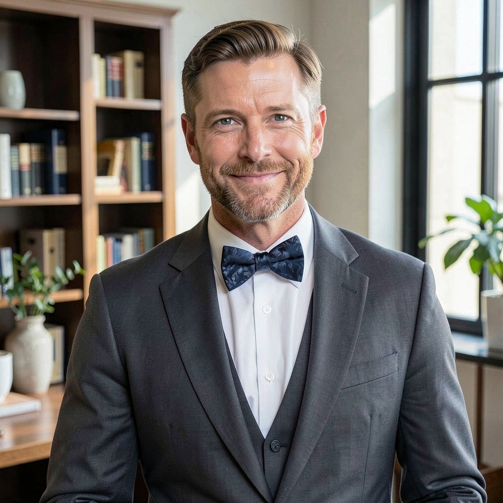 Ryan Seacrest Distinction Mens Bianca Pre-Tied Silk Bow Tie