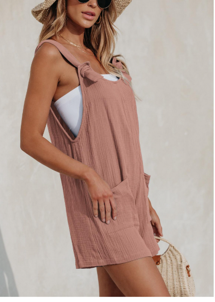 Cupshe Womens Pinafore Cover-Up Romper, Size Large