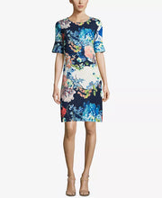 ECI Bell-Sleeve Floral-Print Dress, Size 10