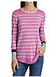 Nic+Zoe Vital Striped Top Sweater Pullover, Size XL