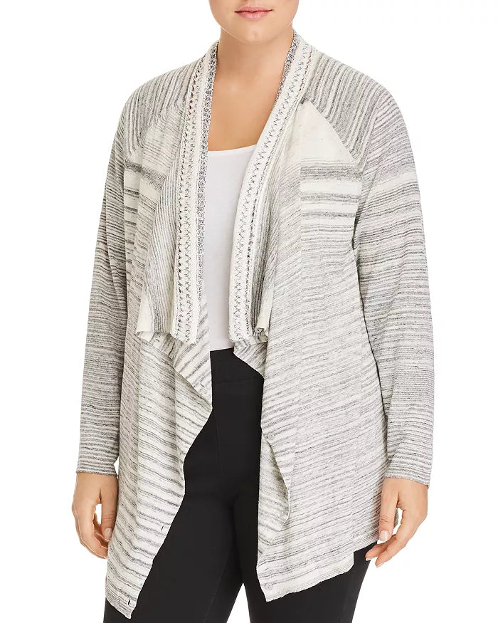 NIC+ZOE Plus Time Change Open-Front Cardigan, Size 2X