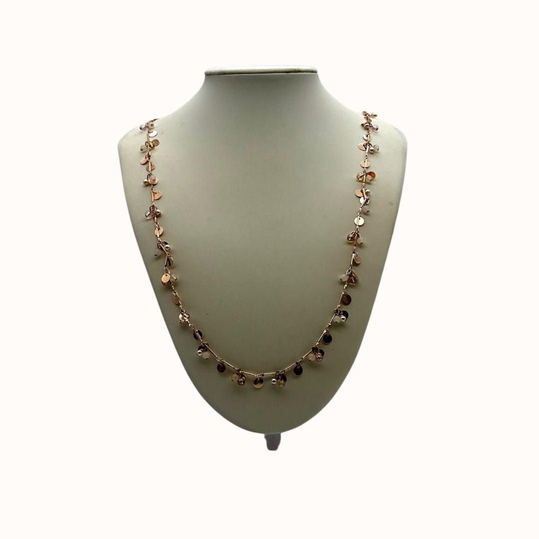 With Love Womens Imitation Pearl and Gold-Tone Necklace