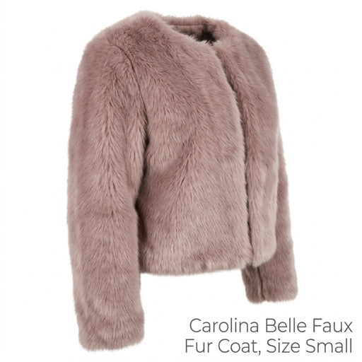 Carolina Belle Faux Fur Coat, Size Small