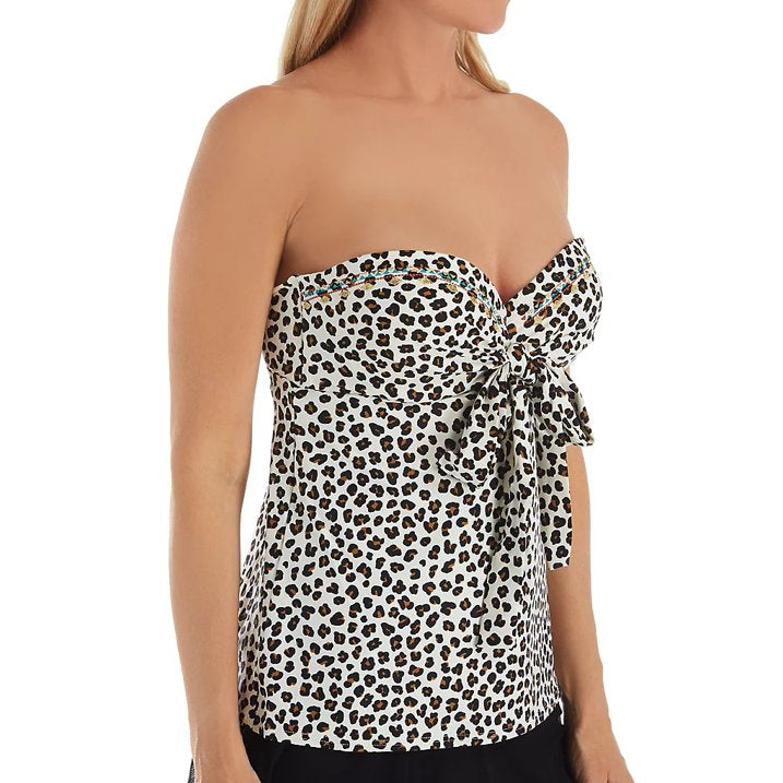 Coco Reef LEOPARD Cheetah Five Way Bra Sized Tankini Swim Top, US 32DD/, 36/38DD