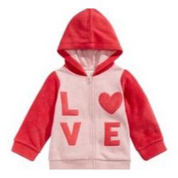 First Impressions Baby Girls Love Minky Hoodie