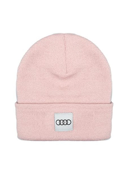 AUDI NEW Beanie Winter Knit Logo Embroidered Adult Dusty Rose