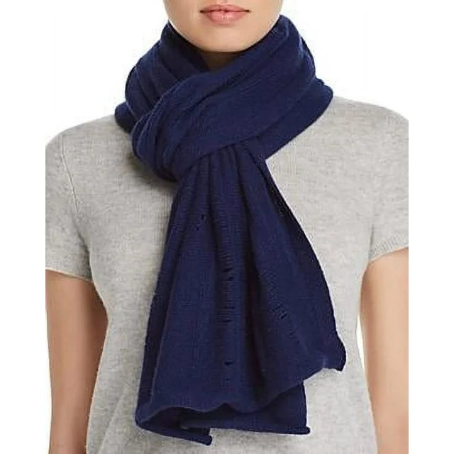 Aqua Distressed Cashmere Scarf