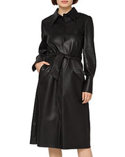 Gracia Puff Sleeve Trench Coat, Size Small