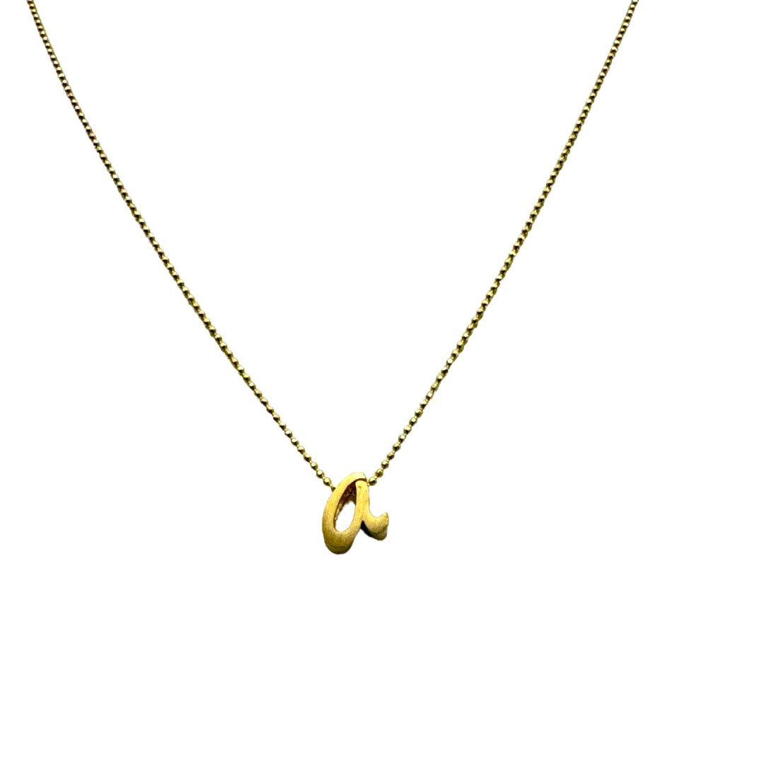 Alex Woo Scripted Initial 16 Inches Pendant Necklace in 14k Gold