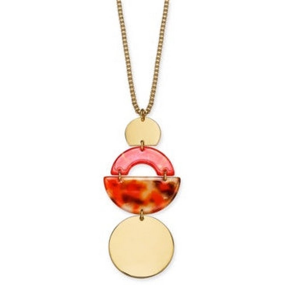 Alfani Tortoise-Look Geometric, 36in Pendant Necklace