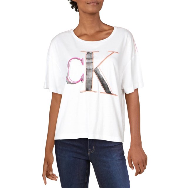 Calvin Klein Jeans Embroidered Logo T-Shirt, Size Large