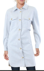 Blanknyc Shacket Long Sleeves Shirt Jacket, Size Medium