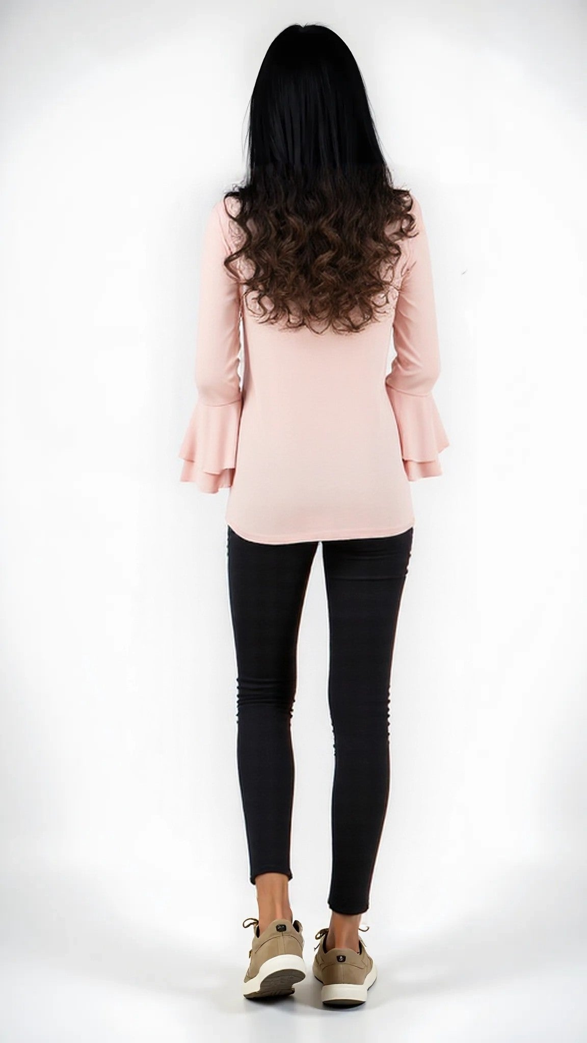 Charter Club Bell-Sleeve Keyhole Top, Size Small