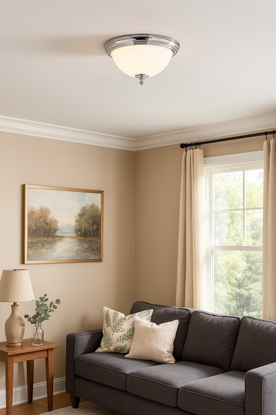 Montpelier Bath Collection 2-Light Chrome Ceiling Flush Mount