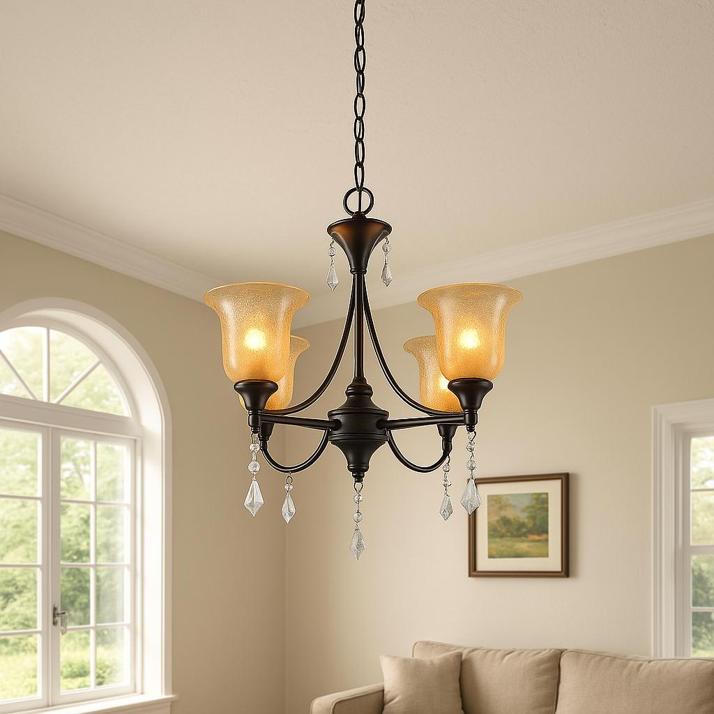 World Imports Ethelyn Collection 3-Light Oil-Rubbed Bronze Chandelier