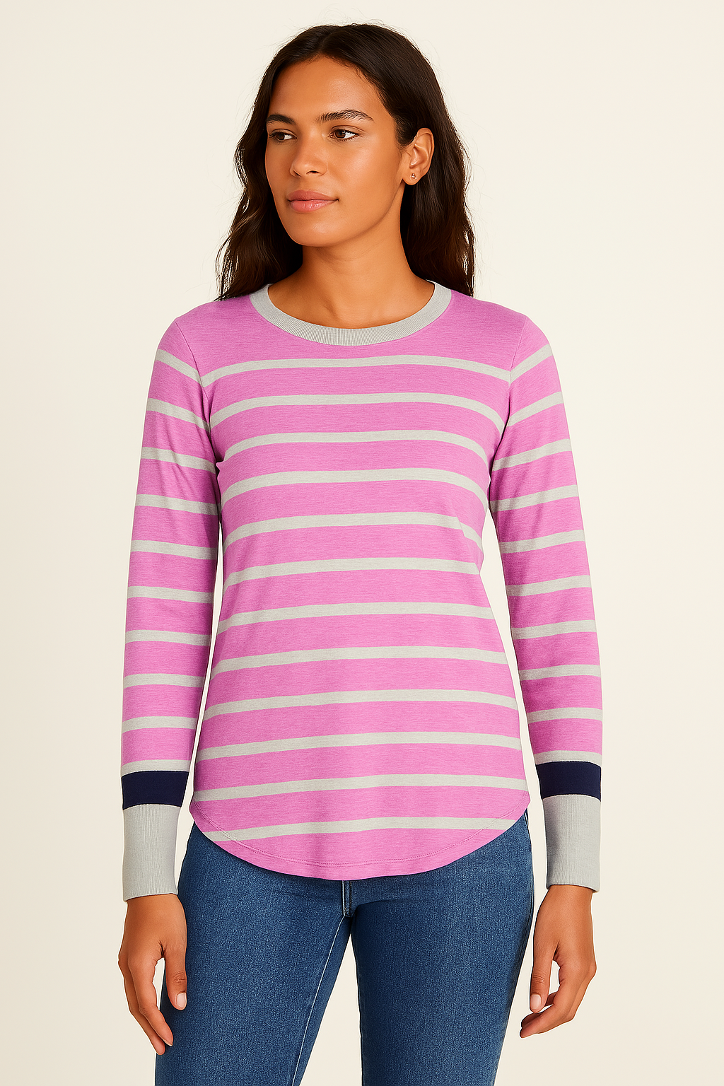 Nic+Zoe Vital Striped Top Sweater Pullover, Size XL